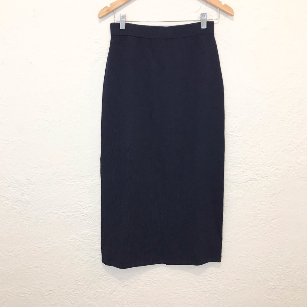 ST. JOHN Collection Navy Blue Santana Knit Long Maxi Skirt 4